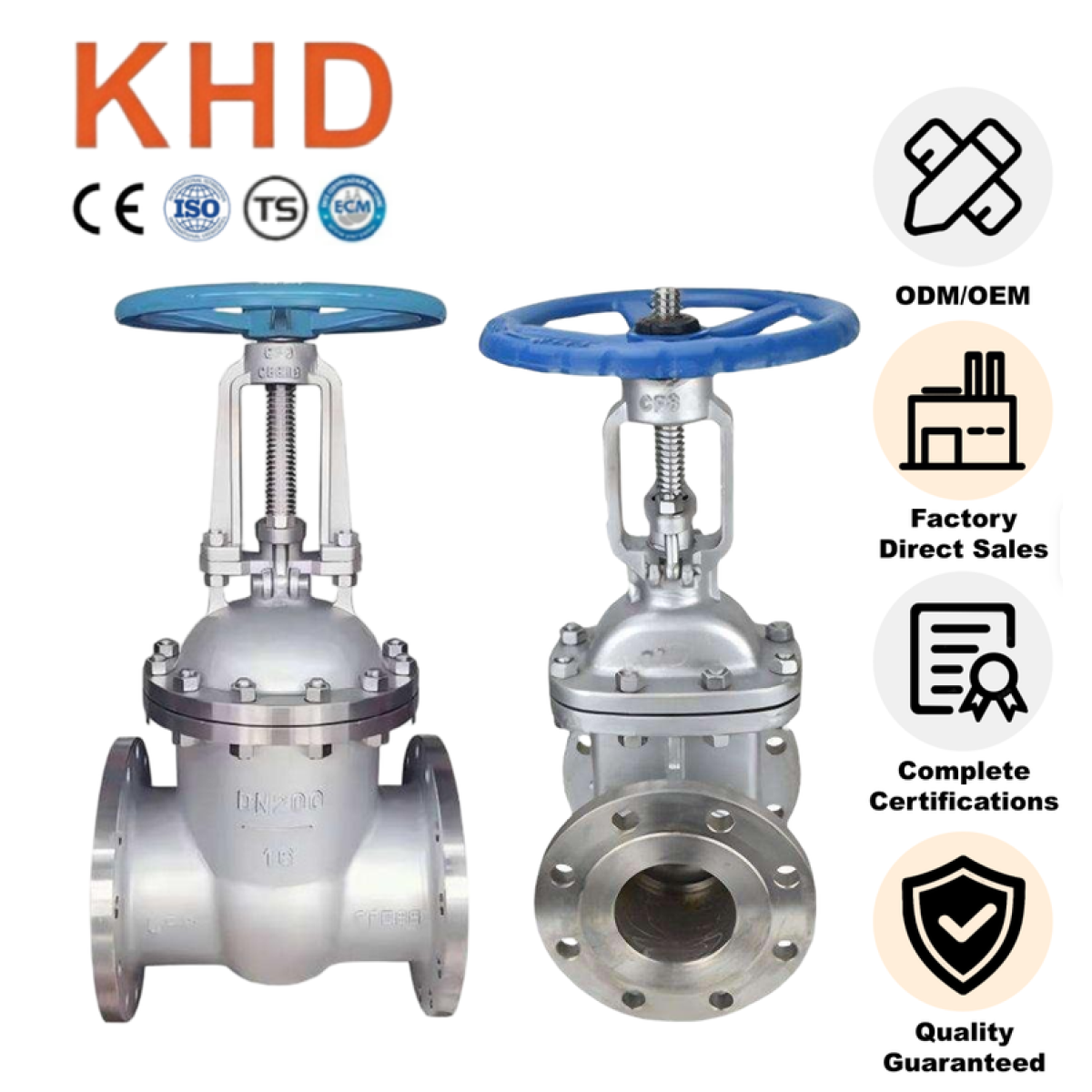 วาล์วประตูน้ำ สแตนเลส 304 Gate valve 